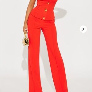 Fashion Nova Classy & Pretty Jumpsuit - Orange